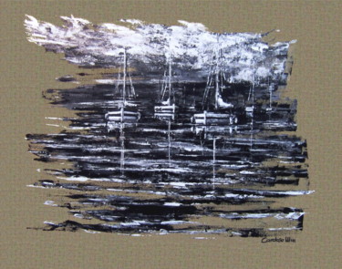 Peinture intitulée "ESCALE AUX EMBIEZ" par Cardoso Manu, Œuvre d'art originale, Acrylique Monté sur Châssis en bois
