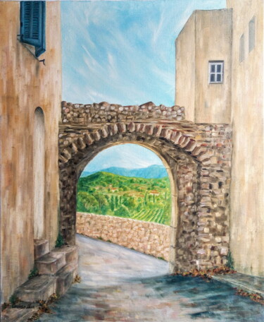 Pintura intitulada "Porte du Castellet…" por Cardoso Manu, Obras de arte originais, Óleo Montado em Armação em madeira