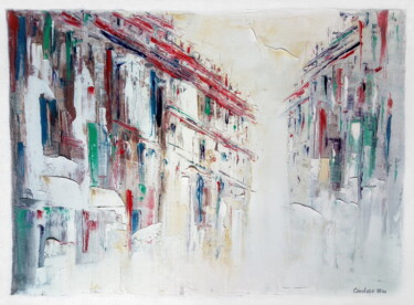 Painting titled "AVENUE DES CIGALES" by Cardoso Manu, Original Artwork, Oil