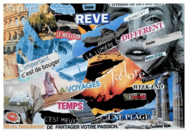 Collages getiteld "Comme une Envie de…" door Cardoso Manu, Origineel Kunstwerk, Collages