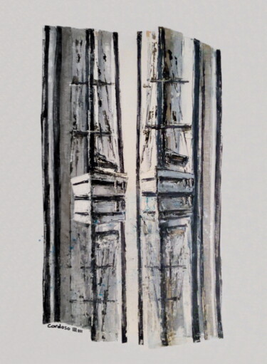 Peinture intitulée "ESCALE A PORTO VECC…" par Cardoso Manu, Œuvre d'art originale, Huile Monté sur Châssis en bois