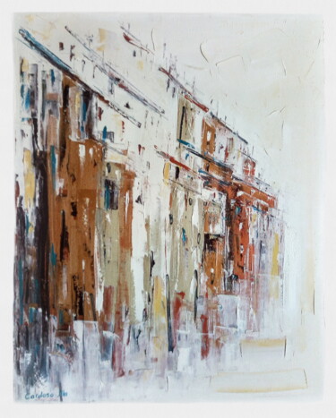 Pintura titulada "PLACE DES ORFEVRES" por Cardoso Manu, Obra de arte original, Oleo Montado en Bastidor de camilla de madera
