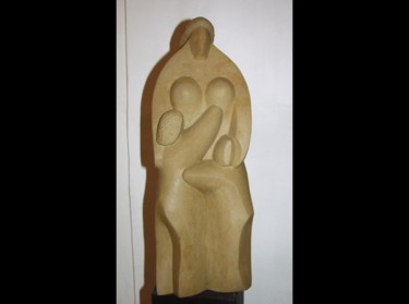 Sculpture titled "Maternité" by Stephane Carel, Original Artwork, Stone