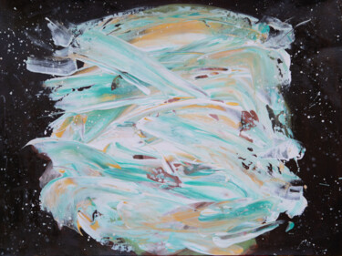 Painting titled "Churning the Ocean…" by Caren Keyser, Original Artwork, Acrylic