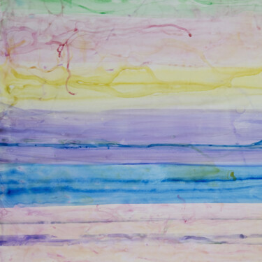 Картина под названием "Square Stripes" - Caren Keyser, Подлинное произведение искусства, Акрил