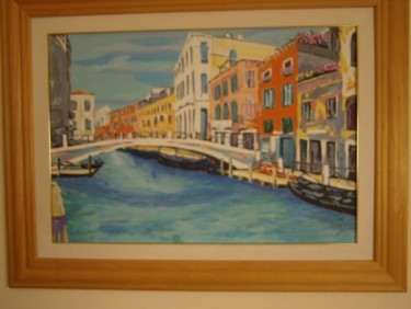 Pintura intitulada "VENEZIA" por Carilu', Obras de arte originais, Óleo