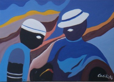 Pittura intitolato "CEPPI d'africa" da Carilu', Opera d'arte originale, Olio