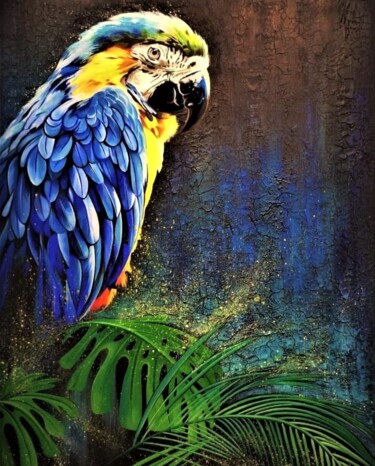 Pintura titulada "Pluie tropicale" por Carine Ricard, Obra de arte original, Acrílico