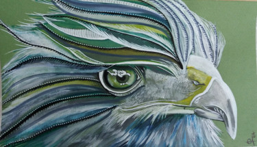 Peinture intitulée "L'aigle" par Carine Augustiniak, Œuvre d'art originale, Acrylique