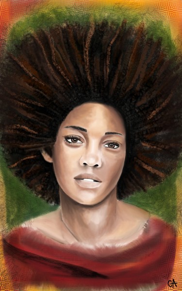 Digital Arts titled "Black beauty I love…" by Carine Augustiniak, Original Artwork, Digital Painting