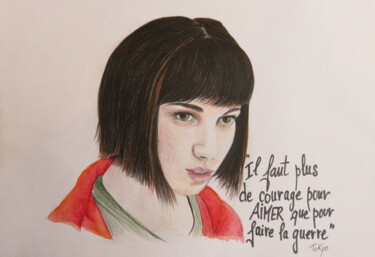 绘画 标题为“Il faut plus de cou…” 由Carine Augustiniak, 原创艺术品, 铅笔
