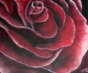 Painting titled "The Rose" by Carine B, Original Artwork