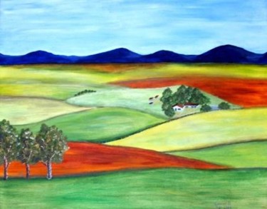 Painting titled "Cape Overberg lands…" by Carine B, Original Artwork