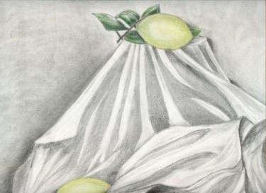 Painting titled "Lemons" by Carine B, Original Artwork