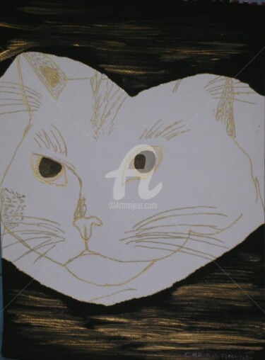 Peinture intitulée "Amour de chat" par Florence Cariou, Œuvre d'art originale, Acrylique