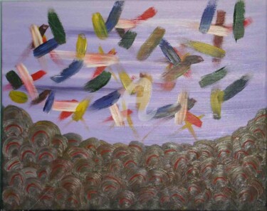 Peinture intitulée "Invasion" par Florence Cariou, Œuvre d'art originale, Acrylique