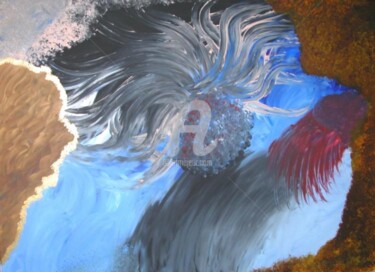 Peinture intitulée "Au fond des mers" par Florence Cariou, Œuvre d'art originale, Acrylique