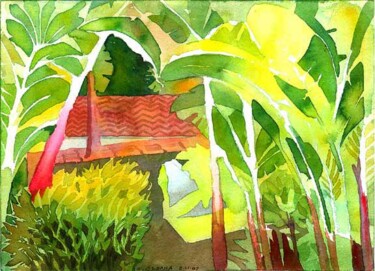 Painting titled "Garden at the Vela…" by Carl Aldana, Original Artwork