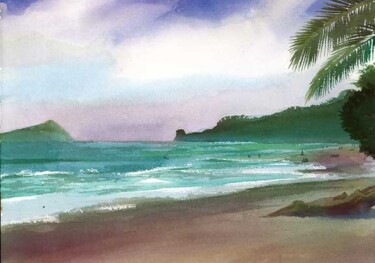 Painting titled "Playa Manuel Antonio" by Carl Aldana, Original Artwork