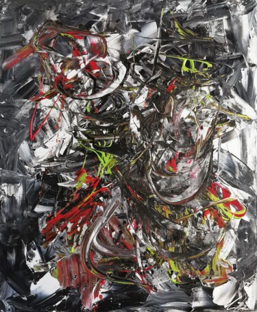 Картина под названием "Stress" - Carl Bergeron-Bernier (CBB), Подлинное произведение искусства, Акрил Установлен на Деревянн…