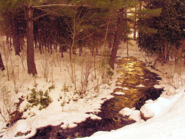 Photographie intitulée "Ruisseau enchanteur" par Carl Legault, Œuvre d'art originale, Photographie numérique Monté sur Châss…