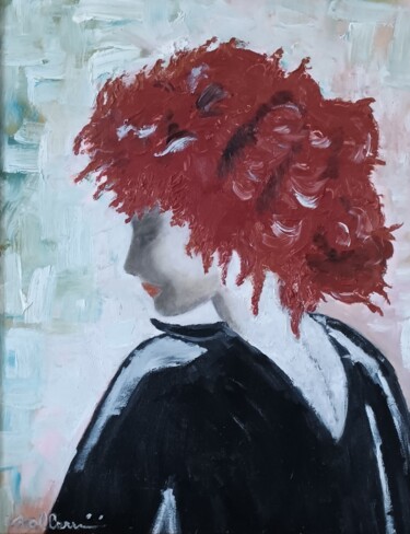 Painting titled "Rossella" by Carla Ballarini, Original Artwork, Oil