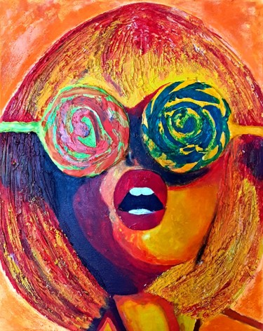Painting titled "LOLLIPOP" by Carla Bertoli, Original Artwork, Acrylic