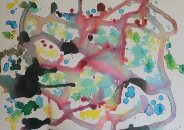 Malerei mit dem Titel "gocce di colore" von Carla Favoino, Original-Kunstwerk, Acryl