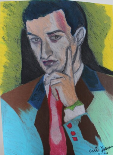 Malerei mit dem Titel "GDS" von Carla Favoino, Original-Kunstwerk, Pastell