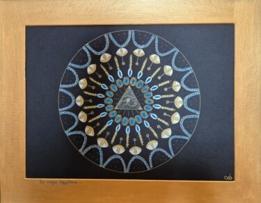 Σχέδιο με τίτλο "La magie égyptienne" από Carla I, Αυθεντικά έργα τέχνης, Γέλη στυλό