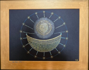 图画 标题为“La barque solaire” 由Carla I, 原创艺术品, 中性笔