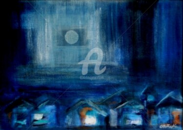 Pittura intitolato "NOTTURNO" da Carla Battaglia, Opera d'arte originale