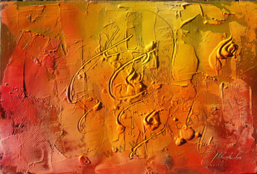 Peinture intitulée "Intensamente sole" par Colombo, Œuvre d'art originale, Huile