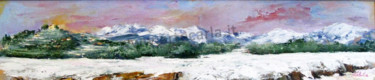 Pittura intitolato "Neve in valle" da Colombo, Opera d'arte originale, Olio