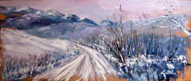 Painting titled "La strada è ancora…" by Colombo, Original Artwork, Oil