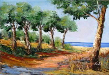 Painting titled "Si vede il mare" by Colombo, Original Artwork, Oil