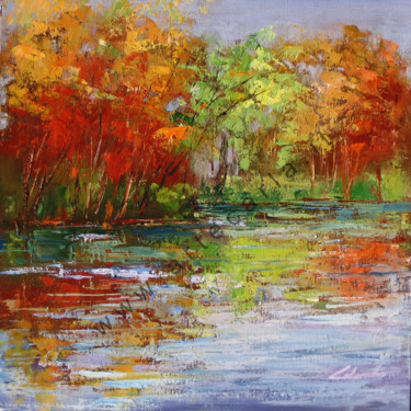 Painting titled "emozione d'autunno…" by Colombo, Original Artwork, Oil