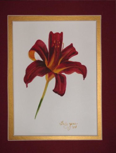 Painting titled "Marnie's lily" by Carla J Connelly, Original Artwork
