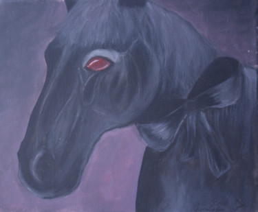 Painting titled "Apocalyptic Horse" by Carla Cortés, Original Artwork, Acrylic