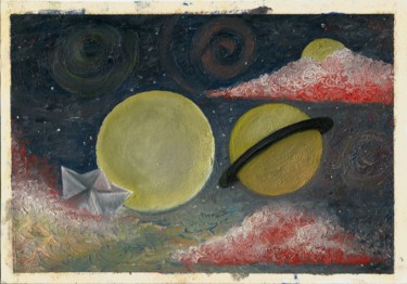 Pintura intitulada "Viagem celeste" por Carla Duncan, Obras de arte originais