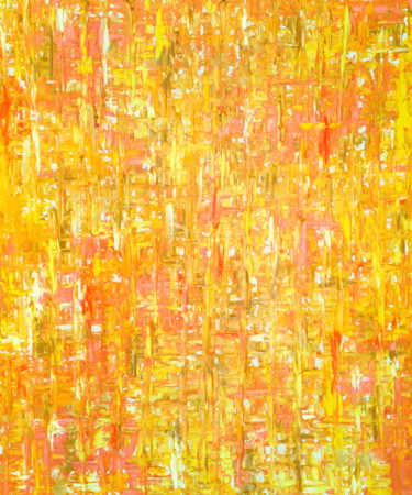 Painting titled "Yellow No. 2" by Carla Sá Fernandes, Original Artwork, Oil Mounted on Wood Stretcher frame