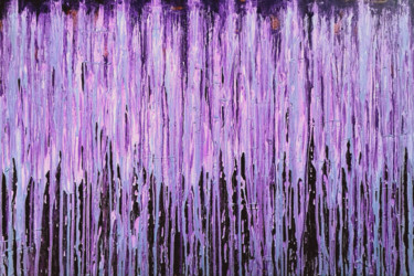 Pintura titulada "Black Lavender Blue…" por Carla Sá Fernandes, Obra de arte original, Oleo Montado en Bastidor de camilla d…