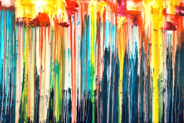 Painting titled "A Crush on Color (#…" by Carla Sá Fernandes, Original Artwork, Acrylic Mounted on Wood Stretcher frame