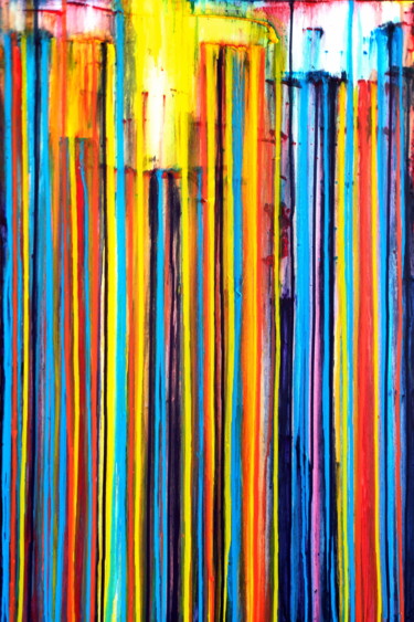 Malerei mit dem Titel "A Crush on Color #12" von Carla Sá Fernandes, Original-Kunstwerk, Acryl Auf Keilrahmen aus Holz monti…