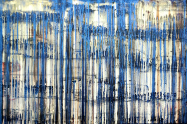 Painting titled "A Crush on Blue (#2…" by Carla Sá Fernandes, Original Artwork, Acrylic Mounted on Wood Stretcher frame