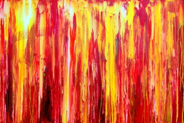 Pittura intitolato "A Crush on Red (#1)" da Carla Sá Fernandes, Opera d'arte originale, Acrilico Montato su Telaio per barel…