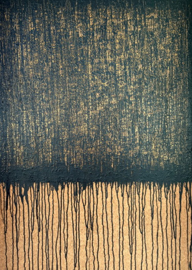 Peinture intitulée "Black Gold No. 3" par Carla Sá Fernandes, Œuvre d'art originale, Acrylique Monté sur Châssis en bois