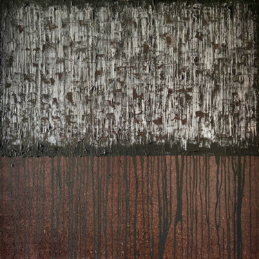 绘画 标题为“Black Silver No. 1” 由Carla Sá Fernandes, 原创艺术品, 丙烯 安装在木质担架架上