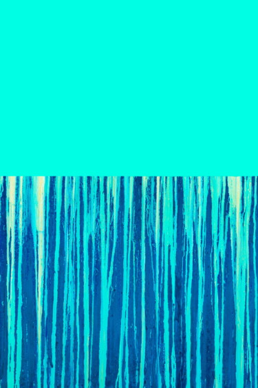 A Crush on Aqua (#6) Peinture intitulée "A Crush on Aqua (#6)" par Carla Sá Fernandes, Œuvre d'art originale, Acrylique Monté sur Châssis