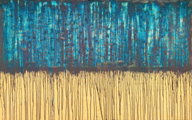Peinture intitulée "Blue No. 5" par Carla Sá Fernandes, Œuvre d'art originale, Huile Monté sur Châssis en bois